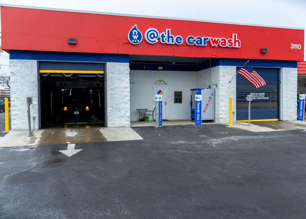 @ The Car Wash storefront and self-serve wash bays in Fredericksburg, VA